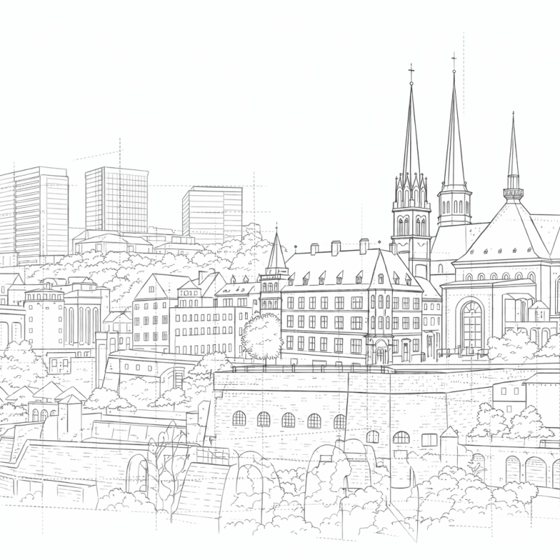 Paysage urbain de Luxembourg en ligne